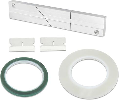 1/4 Inch 10 inch Tape Splicing Block Kit for Reel to Reel Tape - Professional 6061 Aluminum Splicing Set with Leader Tape, Splicing Tape & Blade - Fits Revox Studer Akai Teac in Saudi Arabia