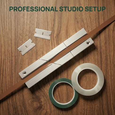 1/4 Inch 10 inch Tape Splicing Block Kit for Reel to Reel Tape - Professional 6061 Aluminum Splicing Set with Leader Tape, Splicing Tape & Blade - Fits Revox Studer Akai Teac in Saudi Arabia