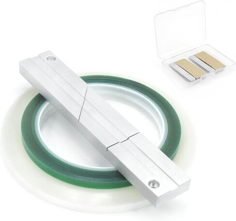 1/4 Inch 10 inch Tape Splicing Block Kit for Reel to Reel Tape - Professional 6061 Aluminum Splicing Set with Leader Tape, Splicing Tape & Blade - Fits Revox Studer Akai Teac in Saudi Arabia