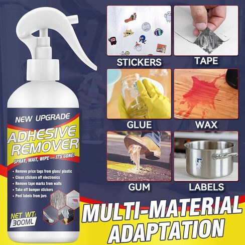 Adhesive Remover Spray – 10.14Floz Sticker Remover for Cars, Stickers, Labels, Tape Residue, Glue, Chewing Gum & Caulk – Works on Metal, Glass, Plastic, Car Paint & Hard Surfaces – with Scraper Super in Saudi Arabia