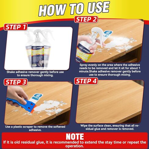 Adhesive Remover Spray – 10.14Floz Sticker Remover for Cars, Stickers, Labels, Tape Residue, Glue, Chewing Gum & Caulk – Works on Metal, Glass, Plastic, Car Paint & Hard Surfaces – with Scraper Super in Saudi Arabia