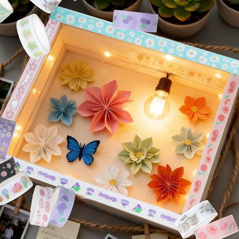 60 Rolls Holiday Washi Tape Set Decorative Tape Seasonal Bohemian Colored Tapes Colorful Cute Washi Tapes for Scrapbooking Supplies Kit Journaling Supplies Spring Summer Wrapping Craft in Saudi Arabia