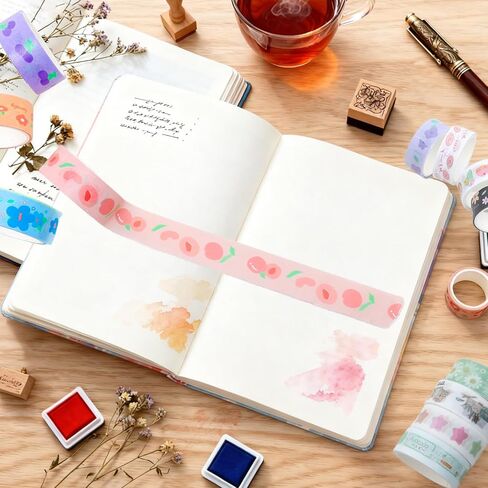 60 Rolls Holiday Washi Tape Set Decorative Tape Seasonal Bohemian Colored Tapes Colorful Cute Washi Tapes for Scrapbooking Supplies Kit Journaling Supplies Spring Summer Wrapping Craft in Saudi Arabia