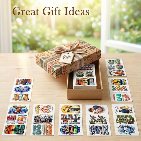 30 PCS Funny Dad Stickers Pack, Cute Durable Vinyl Decals, Fatherhood Waterproof Sticker, for Car Laptop Water Bottle Helmet Scrapbooking, Gifts for Adults Men Dads Grandpa Men Father's Day in Saudi Arabia