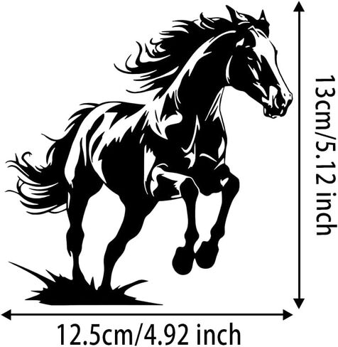 2pcs Vinyl Mustang Silhouette Running Horse Car Sticker, 4.92''x5.12'' - Laptop Truck Wall Art, Waterproof & Weatherproof - Indoor & Outdoor Use, Home Life Decoration Decal #2BZ266 in Saudi Arabia