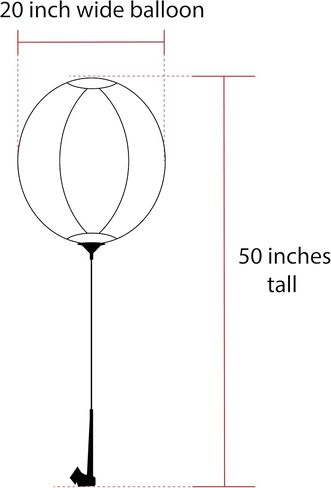 CarBowz 20-Inch Patriotic Reusable Balloon Window Kit - No Helium Needed, Includes Balloon, Holder Pole, and Removable Clip for Retail & Events, Red/White/Blue, 3-Pack, EZ529-3PACK-RedWhiteBlue in Saudi Arabia