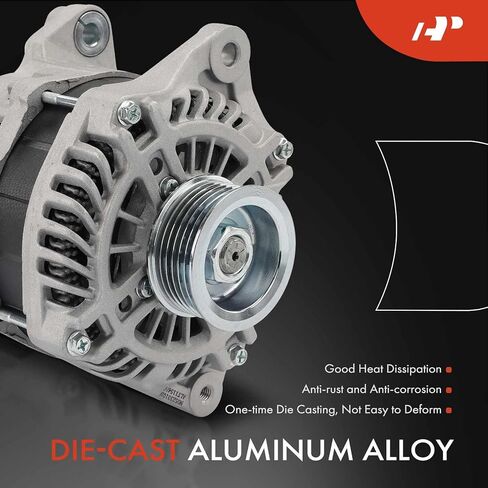 مولد A-Premium متوافق مع Infiniti Q70 2014-2019، Q70L 2015-2019، M56 2011-2013، 5.6L، 12V 150A 6-Groove Pulley في اتجاه عقارب الساعة، استبدال # A002TX1591، 231001ZA1A in Kuwait