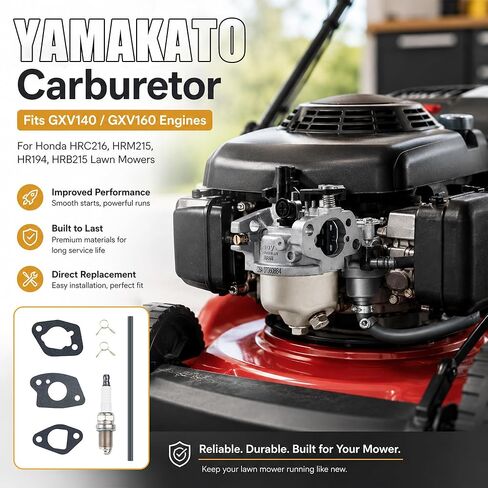 مكربن ​​YAMAKATO HR215 GXV160 GXV140 لهوندا HRC216 HRM215 HRC216 HR194 HRB215 جزازة العشب، 16100-ZE6-W01 16100-ZE7-W21 Carb لمحرك GXV 140 GXV 160 in Kuwait