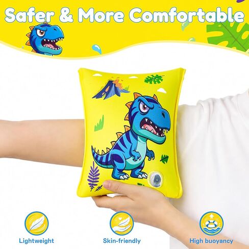 Soft Fabric Arm Floaties for Kids, 2 Pack Inflatable Arm Bands, Comfortable Swim Floaties for Boys Girls, Pool Float Swim Rings for Toddlers Children 3-5-6-12 Years in Saudi Arabia
