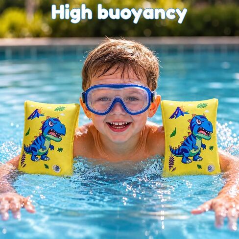 Soft Fabric Arm Floaties for Kids, 2 Pack Inflatable Arm Bands, Comfortable Swim Floaties for Boys Girls, Pool Float Swim Rings for Toddlers Children 3-5-6-12 Years in Saudi Arabia