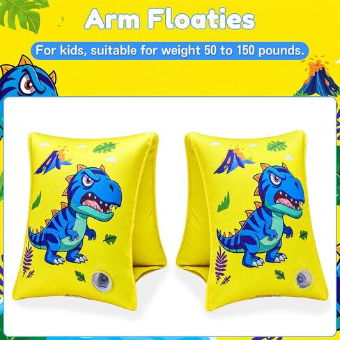 Soft Fabric Arm Floaties for Kids, 2 Pack Inflatable Arm Bands, Comfortable Swim Floaties for Boys Girls, Pool Float Swim Rings for Toddlers Children 3-5-6-12 Years in Saudi Arabia