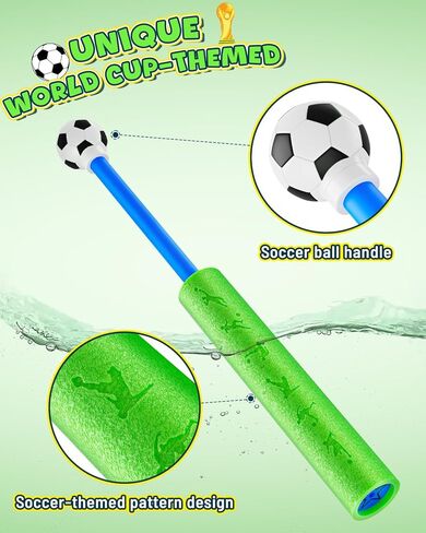 Squirt Guns Water Gun for Kids: Soccer Theme Toy Water Blaster for Kids Ages 4-12, Foam Water Shooters for Outdoor Summer Pool Swimming Beach Backyard Party Favors in Saudi Arabia