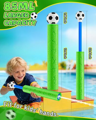 Squirt Guns Water Gun for Kids: Soccer Theme Toy Water Blaster for Kids Ages 4-12, Foam Water Shooters for Outdoor Summer Pool Swimming Beach Backyard Party Favors in Saudi Arabia