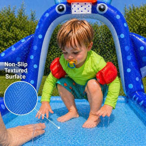 Sprinkler Splash Pad for Kids: Manta Ray Sprinkler with Basketball Hoop, Inflatable Water Play Mat, Outdoor Water Toys for Backyard Summer Play, for Toddlers and Kids Ages 1-3, 4-8, 8-12 in Saudi Arabia