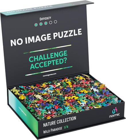 No Image Puzzle 1000 Irregular Pieces Extreme Difficult Jigsaw Challenge Adults Hardest Puzzle No Guide Ultimate Brain Teaser Hard Level Polar Lights Mystery Unique Gift in Saudi Arabia