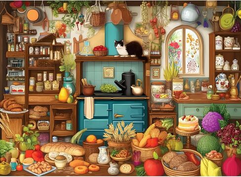 300 Piece Puzzles for Adults,Colorful Alchemist's Kitchen Jigsaw Puzzle for Adults Kids Seniors,Unique Fun Magic Theme Puzzle,Challenging Family Activity Games Gifts for Family,Men,Women, 20.5 * 15 In in Saudi Arabia
