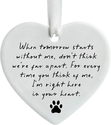 Pet Memorial, When Tomorrow Starts Ceramic Heart, In Loving Memory Of Your Pet, Pet Loss Gift, Remembrance Gift Loss Of Dog or Cat, Pet Memorial Gift Passing Gift in Saudi Arabia