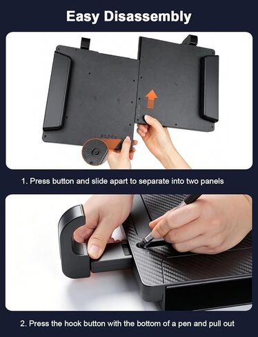 2-in-1 Car Steering Wheel Desk & Table Tray, Seat Gap Filler Organizer - Detachable Two-Piece Slide-Together Laptop & Eating Tray, Adjustable Supports & Hooks, Fits Most 3-Spoke Round Wheels in Saudi Arabia