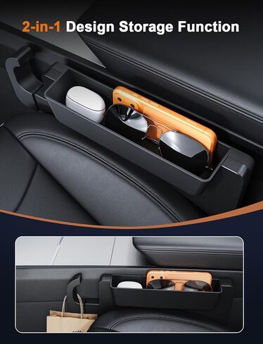 2-in-1 Car Steering Wheel Desk & Table Tray, Seat Gap Filler Organizer - Detachable Two-Piece Slide-Together Laptop & Eating Tray, Adjustable Supports & Hooks, Fits Most 3-Spoke Round Wheels in Saudi Arabia
