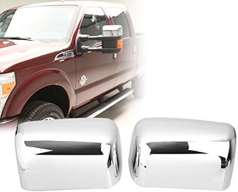 2X Chrome Side Door Half Top Mirror Cover Trim for 2008-2016 Ford F250 F350 F450 F550 Super Duty in Kuwait
