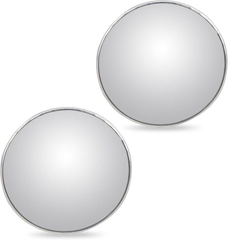 2PCS Large Stick-on Convex Blind Spot Mirror - Round High-definition Glass Frameless Rearview Mirror, Strong Adhesive & Waterproof Secure Installation, Universal for Sedans, Vans, SUVs, Trucks in Saudi Arabia