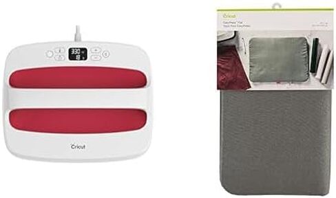 Cricut EasyPress 2 Heat Press Machine (9 in x 9 in), Ideal for T-Shirts, Tote Bags, Pillows, Aprons & More, Precise Temperature Control, Features Insulated Safety Base & Auto-Off, Raspberry in Saudi Arabia