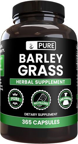 Pure Original Ingredients Barley Grass (365 Capsules) No Magnesium Or Rice Fillers, Always Pure, Lab Verified in Saudi Arabia