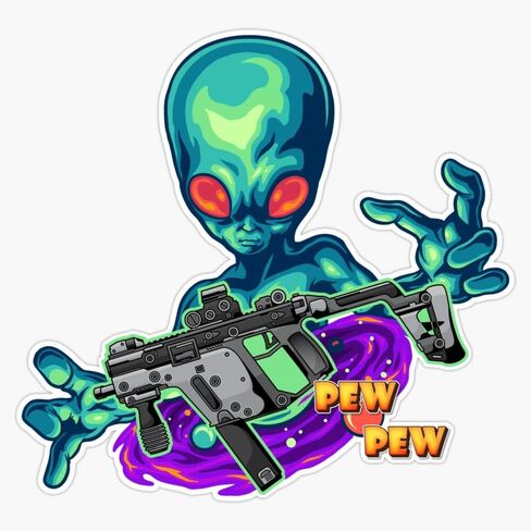 Alien Kriss Vector Vinyl Window Bumper Sticker Decal 5" in Kuwait