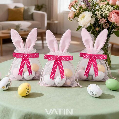 VATIN Polka Dot Grosgrain Ribbon, 3/8 Inch Wide by 25-Yard Spool, Shocking Pink Ribbon with White Dots, Spring Themed, Use for for Flower Bouquet, Gift Wrapping, Party Decor, Bows Making in Saudi Arabia