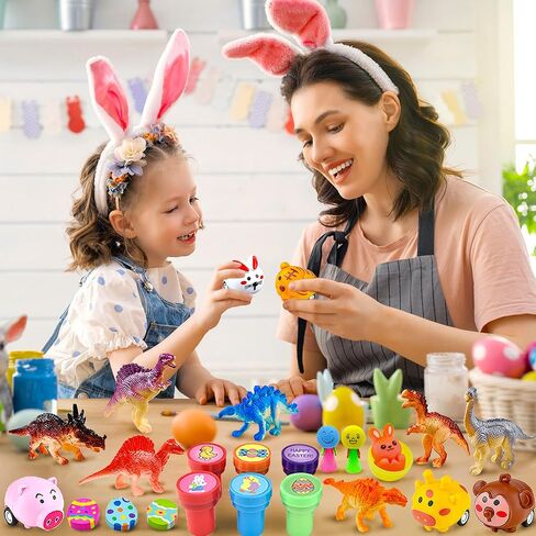 Phaorui 318 pcs Easter Eggs 100 pack Easter Eggs Bulk wtih 218 Toys inside Small Toys for Easter Egg Easter Basket Stuffers Hunt Party Favors for Kids Toddlers Boys Girls in Saudi Arabia