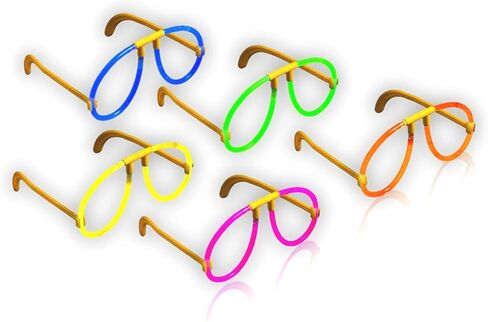 The Glowhouse 10 Pack Premium Glow Glasses Glow Sticks Party Supplies Adults and Kids - Mixed Neon Glowstick Colours in Saudi Arabia