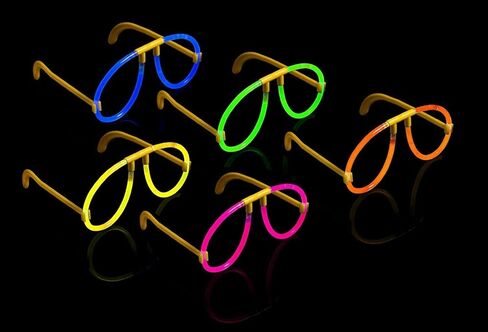The Glowhouse 10 Pack Premium Glow Glasses Glow Sticks Party Supplies Adults and Kids - Mixed Neon Glowstick Colours in Saudi Arabia