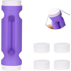 Crochet Loop Guide for Beginners, Durable Plastic 4" Crochet Holder with 6 Replaceable Sponges, Reusable Yarn Guide Tool Accessories for All Yarn Types, Easy Start Crochet Ring Aid (Purple) in Saudi Arabia