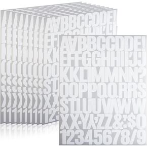 720 Pieces Vinyl Letter Number Stickers, 1.5 Inch Self Adhesive Letters Waterproof Mailbox Numbers Alphabet Sticker for Art Craft, Scrapbook, Address, Sign, Waterbottle (10 Sheets Red) in Kuwait
