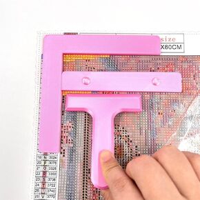 Diamond Painting Alignment Tool Set - 3Pcs Positioning Ruler Kit with L-Shaped, T-Shaped and Straight Rulers, Precision Canvas Alignment Tools for 5D Diamond Art, Perfect for Beginners and Hobbyists in Kuwait