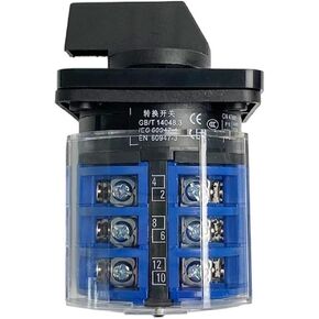 LW26-32/3 Changeover Rotary Cam Switch with Plastic Cover 660V 32A 3 Poles On-Off-On Control Motor LW28 YMW26(0123) in Saudi Arabia