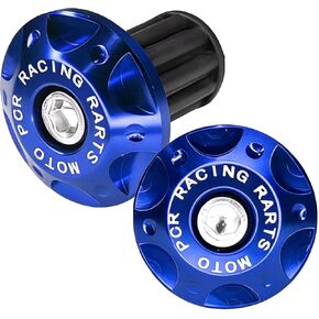 2PCS Motorcycle Bar End Plugs, Aluminum Alloy Handlebar Grip End Caps, Anti-Drop Shockproof Motorcycle Handlebars for Bikes, Scooters, Off-Road Motorcycles & Kawasaki/Suzuki/Yamaha (Blue) in Saudi Arabia
