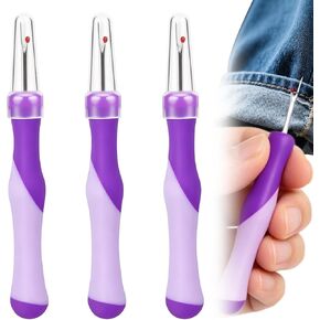 3 Pack Seam Ripper – Ergonomic Non-Slip Stitch Ripper Sewing Tool, Professional Thread Remover for Fabric, Hems, Buttons, Seams & Labels – Essential Sewing Accessories for Beginners & Experts in Saudi Arabia