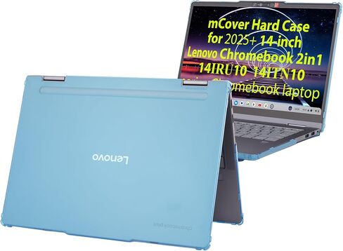 حافظة mCover متوافقة فقط مع أجهزة الكمبيوتر المحمولة 2025-2026 14 بوصة Lenovo Chrome 2in1 14IRU10 | 14ITN10 Chromebook (لا تناسب موديلات Lenovo الأخرى) - Aqua in Kuwait