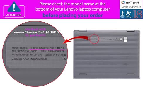 حافظة mCover متوافقة فقط مع أجهزة الكمبيوتر المحمولة 2025-2026 14 بوصة Lenovo Chrome 2in1 14IRU10 | 14ITN10 Chromebook (لا تناسب موديلات Lenovo الأخرى) - Aqua in Kuwait