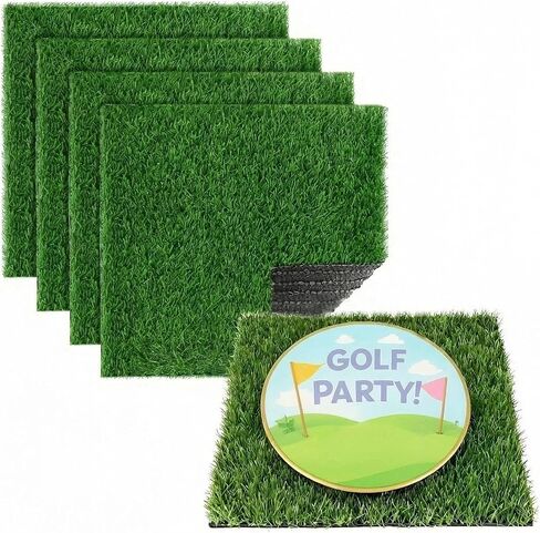 XLX TURF Square Artificial Grass Table Placemats Set of 8, Green Turf Patch Mat Table Centerpiece Decorations for Spring Theme Table Runner Party Birthday Baby Shower Wedding in Saudi Arabia