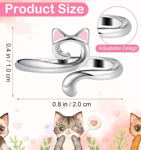 5 Pcs Crochet Tension Ring, Cat Shape Crochet Tension Rings, Adjustable Finger Yarn Guide Rings for Crocheting, Women, DIY Craft Projects in Saudi Arabia