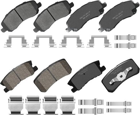 Front Rear Ceramic Brake Pads with Hardware Fit for Mitsubishi Outlander 2007 2008 2009 2010 2011 2012 2013, Outlander Sport 2011 2012, Lancer 2008-2016, RVR 2011 2012 in Saudi Arabia