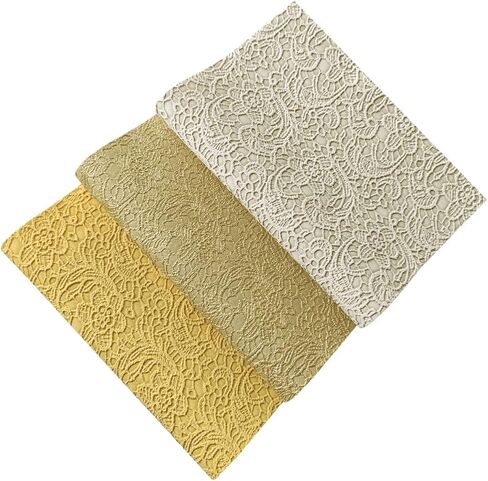 7 Pcs Flower Textured Embossed Faux Leather Sheets Red Silver Gold Color Synthetic Fabric for DIY Handmade Projects Leather Bows Jewlery Making 8"x12"(21cmx30cm) in Kuwait