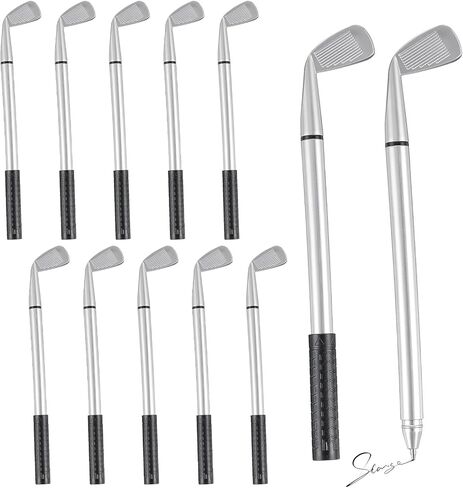 Abeillo 12PCS Golf Pens Golf Ballpoint Pen, Funny Golfs Club Pens Props Black Gel Ink for Students, Office, Golfs Party Favors, Desk Accessories, Tournament Gifts Bulk in Kuwait