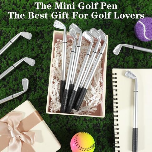 Abeillo 12PCS Golf Pens Golf Ballpoint Pen, Funny Golfs Club Pens Props Black Gel Ink for Students, Office, Golfs Party Favors, Desk Accessories, Tournament Gifts Bulk in Kuwait