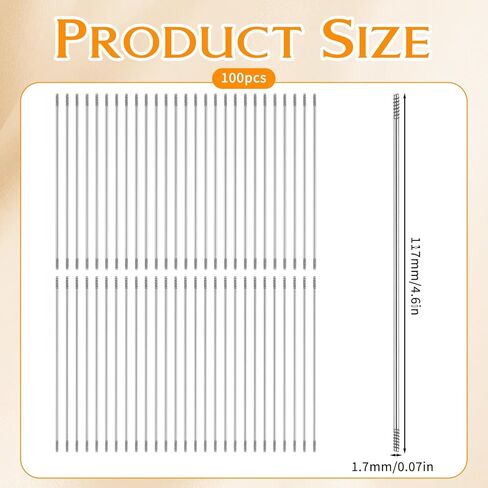 100 PCS Pen Extenders for Beadable Pens Stainless Steel Beadable Pen Extender Rods for DIY Bead Pens Repair Craft (4.6 Inches) in Saudi Arabia