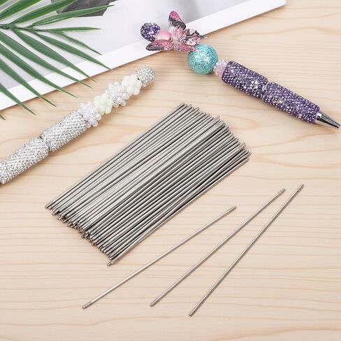100 PCS Pen Extenders for Beadable Pens Stainless Steel Beadable Pen Extender Rods for DIY Bead Pens Repair Craft (4.6 Inches) in Saudi Arabia