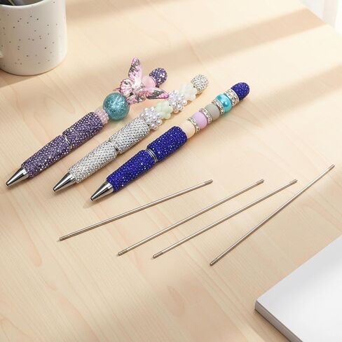 100 PCS Pen Extenders for Beadable Pens Stainless Steel Beadable Pen Extender Rods for DIY Bead Pens Repair Craft (4.6 Inches) in Saudi Arabia