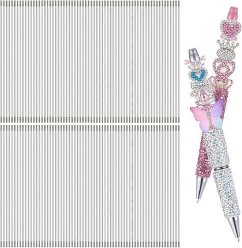 300 Pcs Pen Extenders for Beadable Pens, 4.6 Inch Rust-Resistance Stainless Steel Metal Blank Bars for Beadable Pens Beadabled Pen Extender Rods for Craft Making Supplies in Kuwait